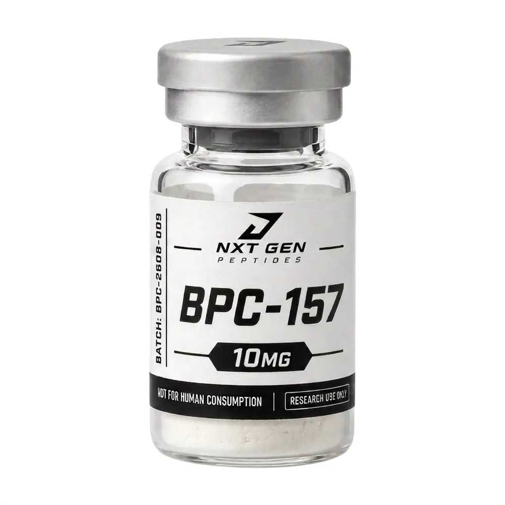 BPC-157 10 mg research compound vial, research use only