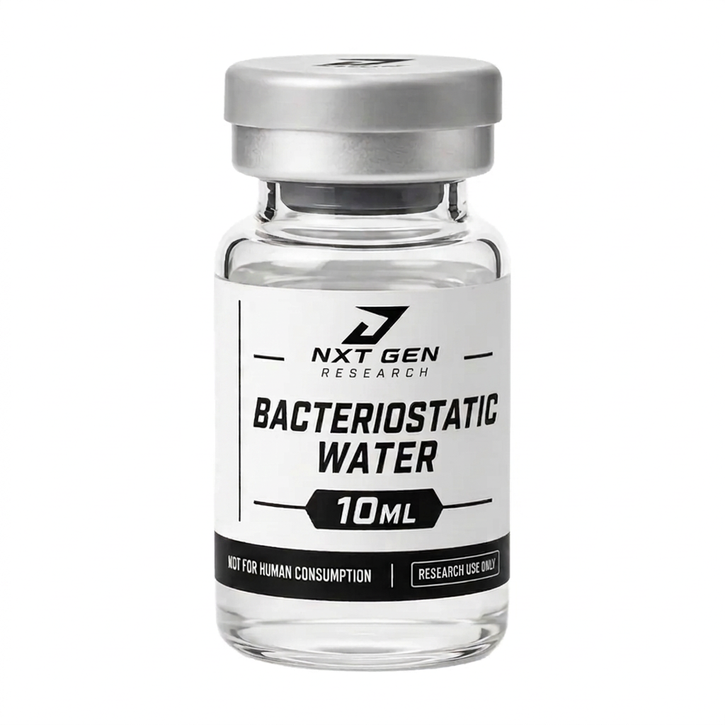 Bacteriostatic Water 10 ml research compound vial, research use only