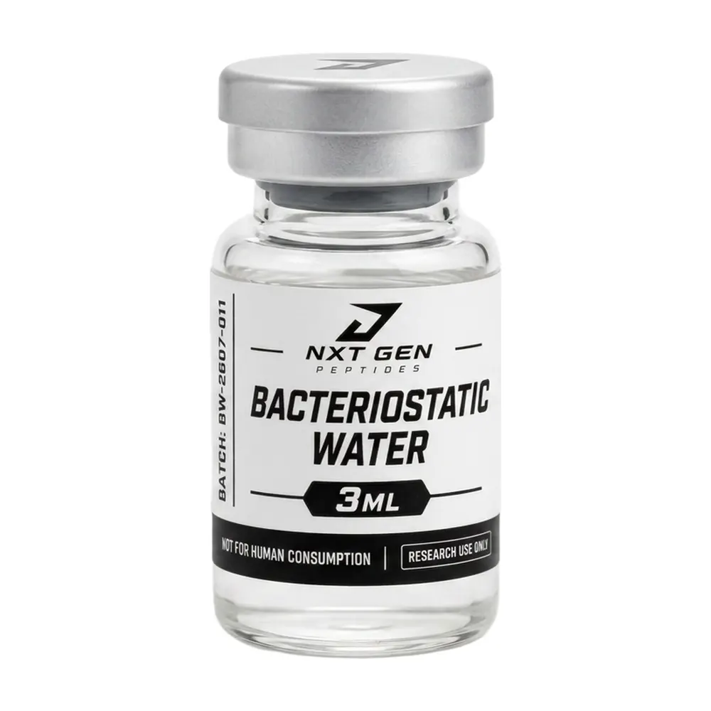 Bacteriostatic Water 3 ml research compound vial, research use only