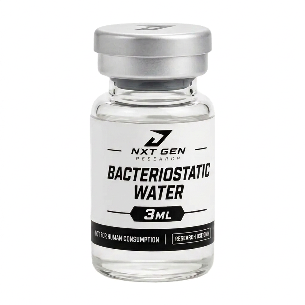 Bacteriostatic Water 3 ml research compound vial, research use only