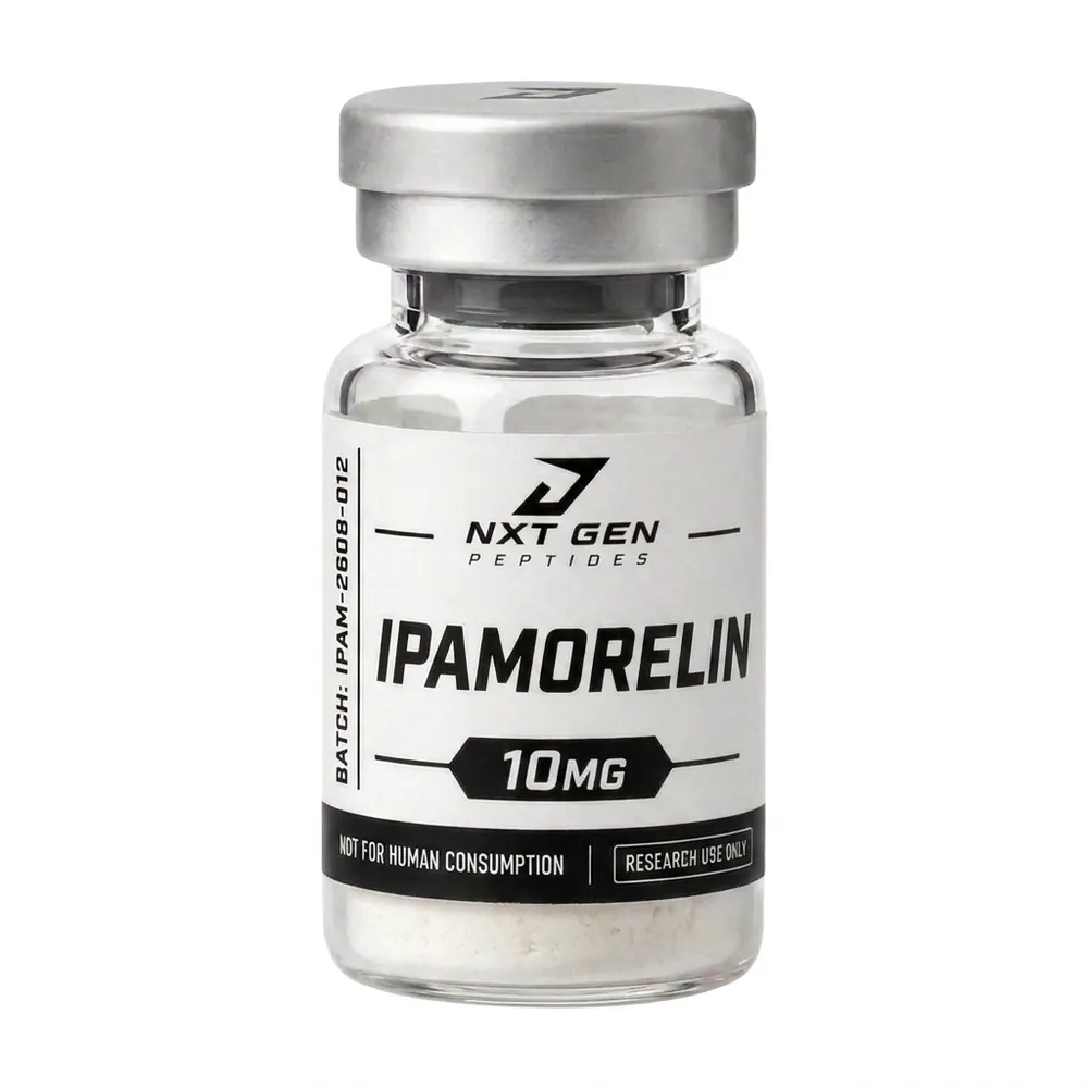 Ipamorelin 10 mg research compound vial, research use only