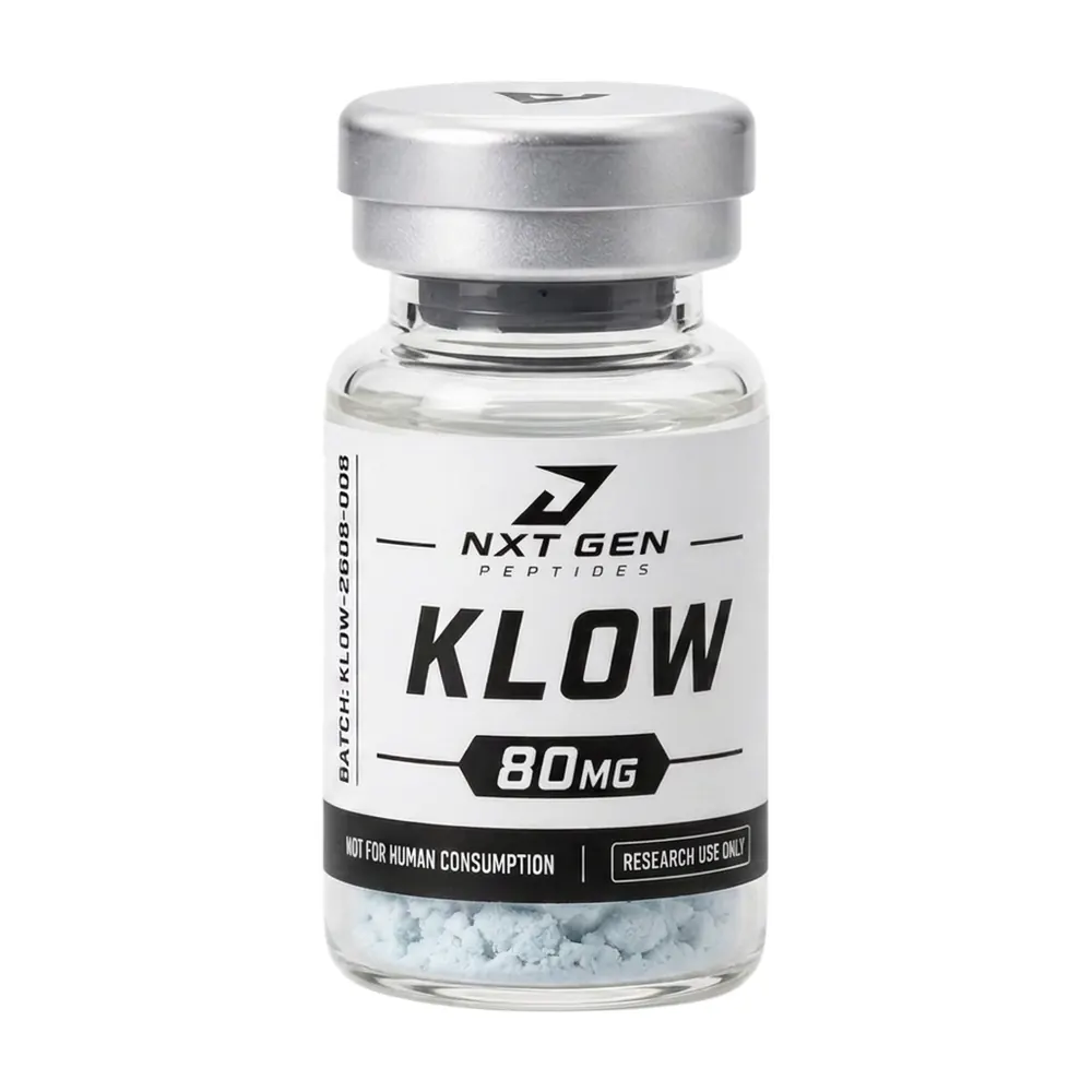 KLOW Blend 80 mg research compound vial, research use only