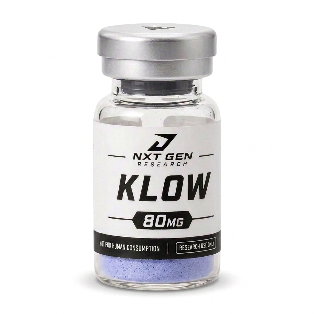 KLOW Blend 80 mg research compound vial, research use only