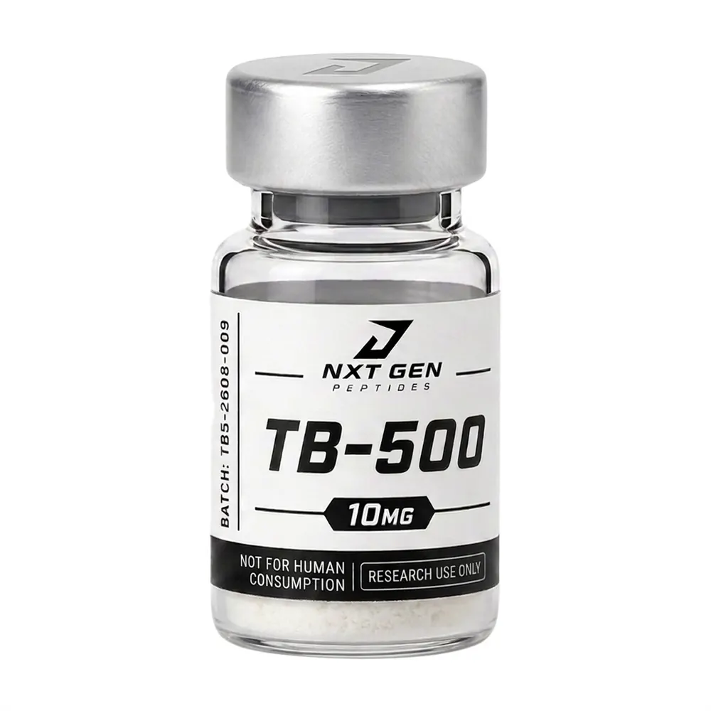 TB-500 10 mg research compound vial, research use only