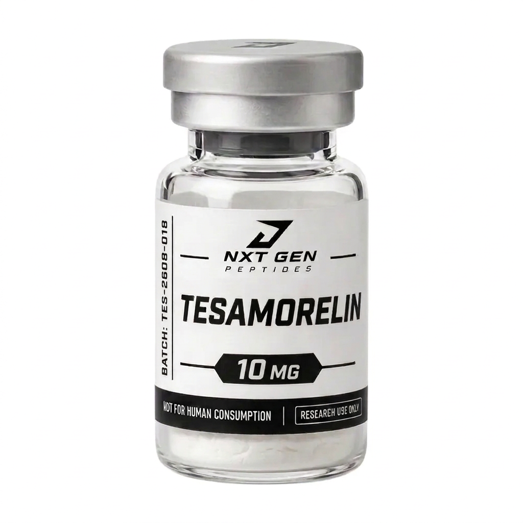 Tesamorelin 10 mg research compound vial, research use only